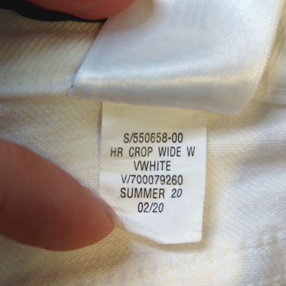 Banana Republic White High Rise Wide Leg Crop Premium Denim Size 26 - Picture 12 of 14